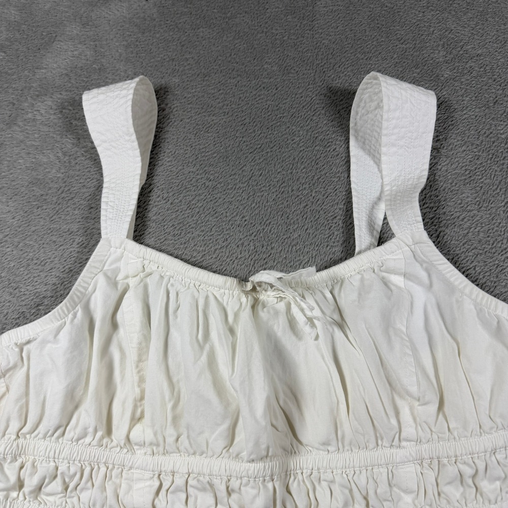 Sunday Best Aritzia Martine Poplin Mini Dress Women Large White Cotton Sundress - Picture 4 of 9